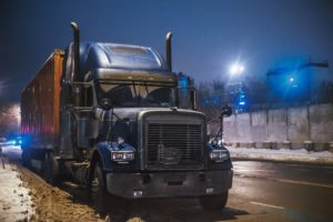 truck blocking accident